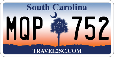 SC license plate MQP752