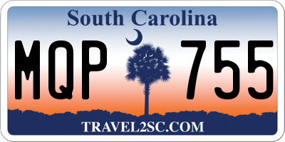 SC license plate MQP755