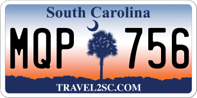 SC license plate MQP756