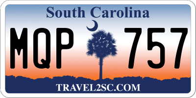 SC license plate MQP757