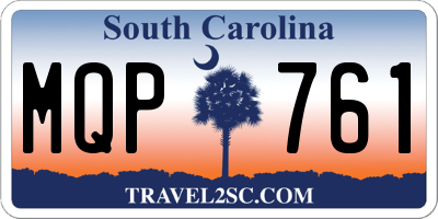 SC license plate MQP761
