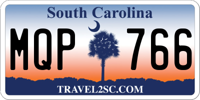 SC license plate MQP766