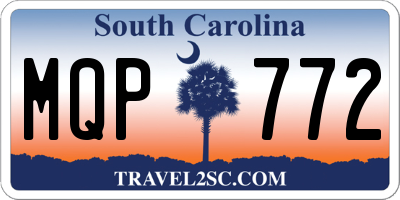 SC license plate MQP772