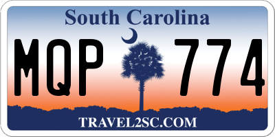 SC license plate MQP774