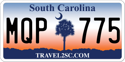 SC license plate MQP775