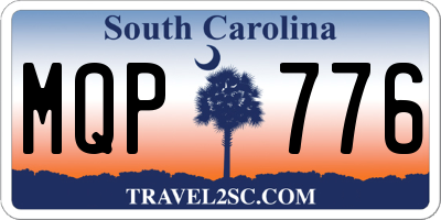 SC license plate MQP776