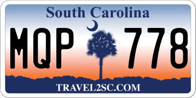 SC license plate MQP778