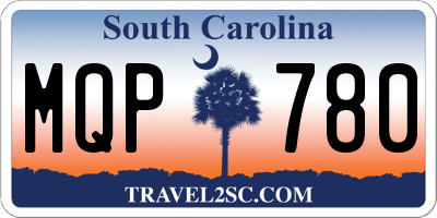 SC license plate MQP780