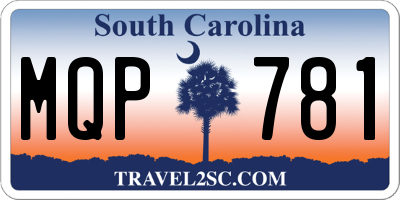 SC license plate MQP781