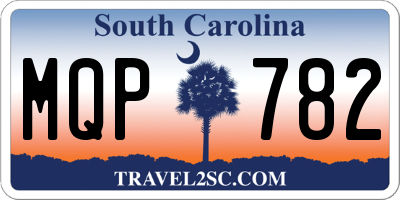 SC license plate MQP782
