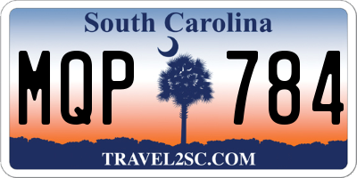 SC license plate MQP784