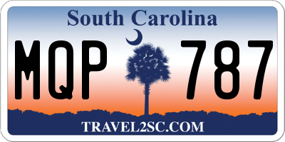 SC license plate MQP787