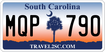 SC license plate MQP790