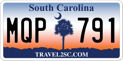 SC license plate MQP791
