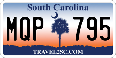 SC license plate MQP795