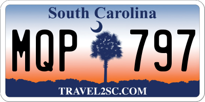 SC license plate MQP797