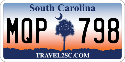 SC license plate MQP798