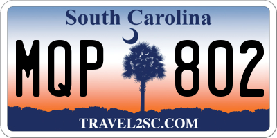 SC license plate MQP802