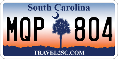 SC license plate MQP804