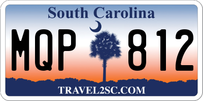 SC license plate MQP812