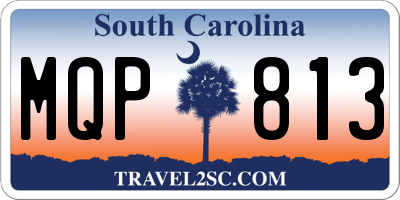 SC license plate MQP813