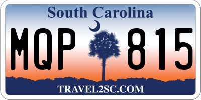 SC license plate MQP815