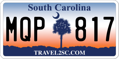 SC license plate MQP817