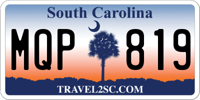 SC license plate MQP819