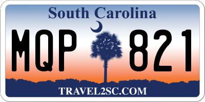 SC license plate MQP821