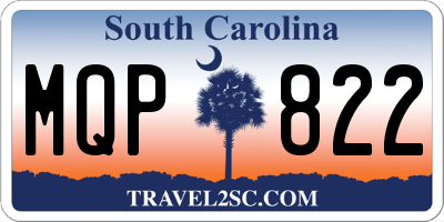 SC license plate MQP822
