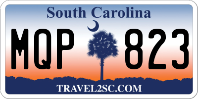 SC license plate MQP823