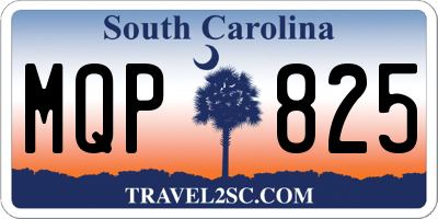 SC license plate MQP825
