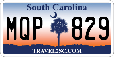 SC license plate MQP829