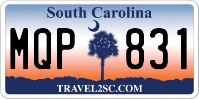 SC license plate MQP831