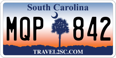 SC license plate MQP842