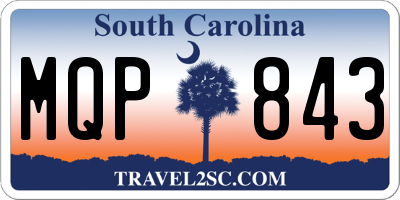 SC license plate MQP843