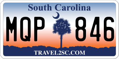 SC license plate MQP846