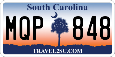 SC license plate MQP848