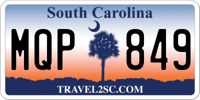 SC license plate MQP849