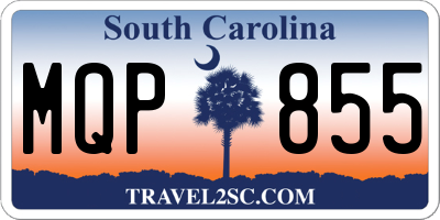 SC license plate MQP855