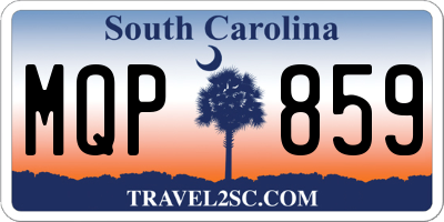 SC license plate MQP859