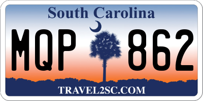 SC license plate MQP862
