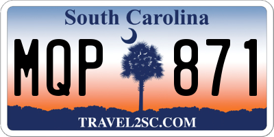 SC license plate MQP871