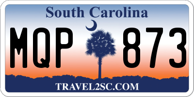 SC license plate MQP873