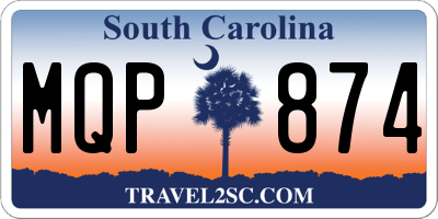 SC license plate MQP874