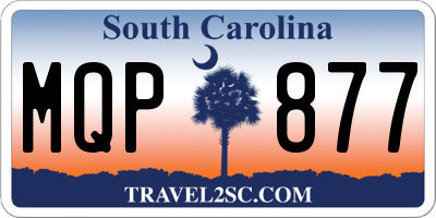 SC license plate MQP877
