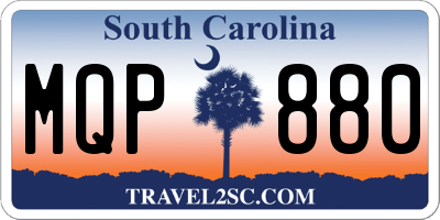 SC license plate MQP880
