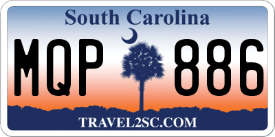 SC license plate MQP886