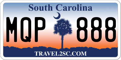 SC license plate MQP888