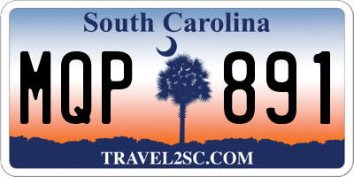 SC license plate MQP891
